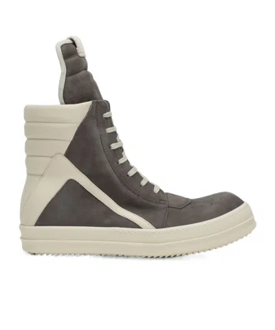 Rick Owens Lace-up High-top Sneakers In Black