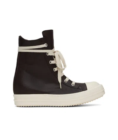 RICK OWENS LACE-UP HIGH-TOP SNEAKERS