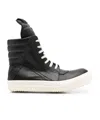 Rick Owens Lace-up High-top Sneakers In Black
