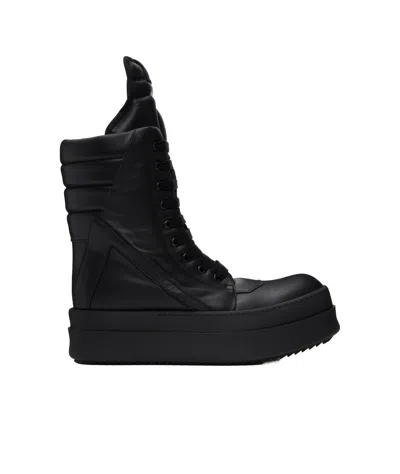 Rick Owens Lace-up High-top Sneakers In Black