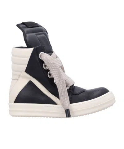 Rick Owens Lace-up High-top Sneakers In Black