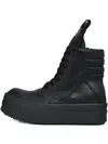 Rick Owens Lace-up High-top Sneakers In Black