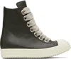 Rick Owens Ssense Exclusive Black Kembra Pfahler Edition Jumbo Lace Sneakers In Black