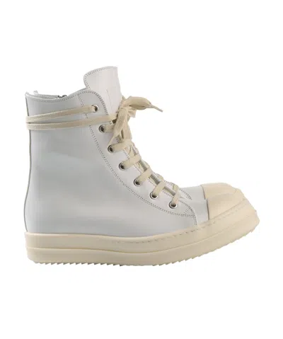 Rick Owens Lace-up High-top Sneakers In Gray