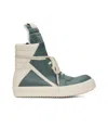 Rick Owens Lace-up High-top Sneakers In Green
