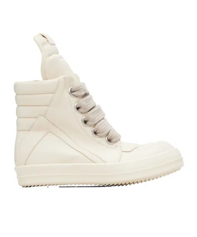Rick Owens Off-white Tower Jumbolaced Geobasket Sneakers In Multi