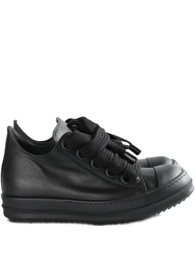 Rick Owens Lace-up Leather Sneakers In Black