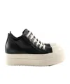 Rick Owens Elegant Low Top Lace Up Sneakers For Women In Nude
