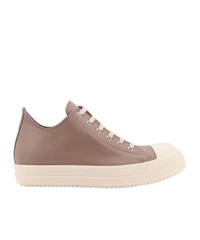 Rick Owens Lace-up Low-cut Casual Shoes In Nude