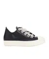 Rick Owens Black Hollywood Jumbolace Low Sneaks Sneakers In Black