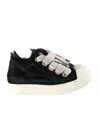 Rick Owens Lace-up Low-top Sneakers In Black