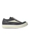 Rick Owens Lace-up Low-top Sneakers In Black