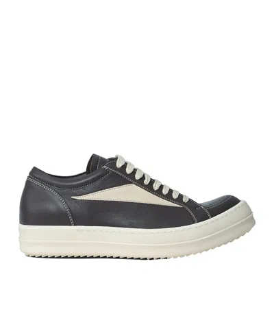 Rick Owens Lace-up Low-top Sneakers In Black
