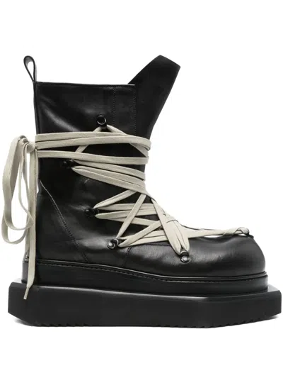 RICK OWENS LACE-UP PLATFORM BOOTS