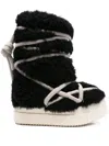 Rick Owens Lace-up Shearling Boots In Black
