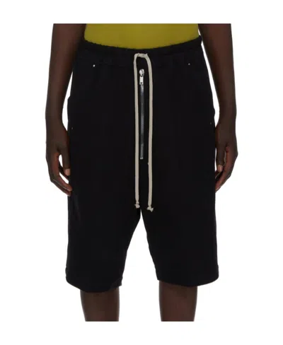 Rick Owens Lace-up Shorts In Black