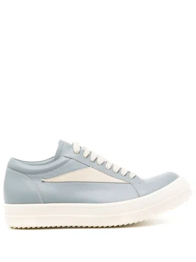 Rick Owens Lace-up Trainers In 3611 Pale Blue/milk