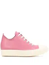 Rick Owens Low-top Leather Sneakers In Pink