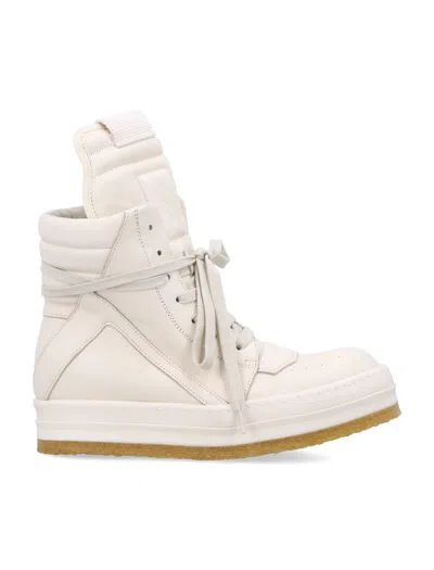 Rick Owens Lace-up Sneakers In White