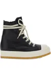 Rick Owens Lace-up Zip-fastening Sneakers In Black
