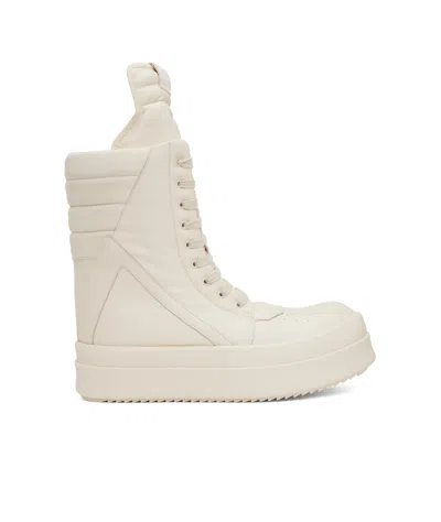 Rick Owens Laced Sneakers In White