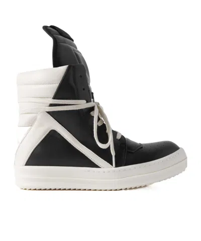 Rick Owens Lace-up High-top Sneakers In White