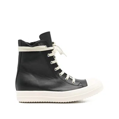 Rick Owens Contemporary Leather Sneakers For Women In Black