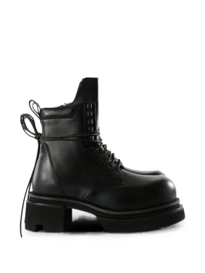 Rick Owens Lace-up Platform Boots In Black