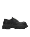 Rick Owens Mens Black Bozo Tractor Platform Leather Oxford Shoes In Black
