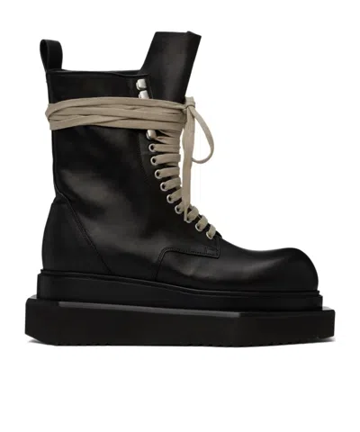 Rick Owens Army Cyclops Turbo High-top Platform Boots In Black