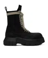 Rick Owens Lacing Short Boots In Black