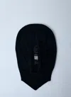 Rick Owens Distressed Wool Balaclava In Black