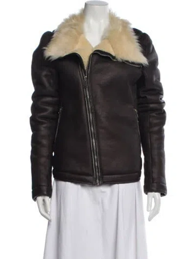 Pre-owned Rick Owens Lamb Fur Fur Jacket In Brown