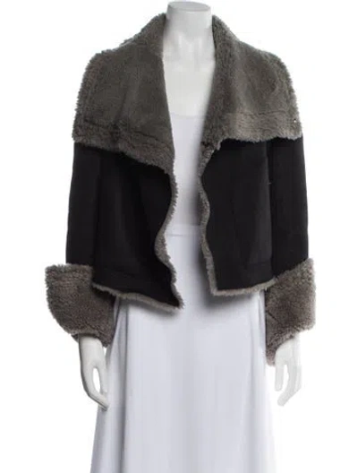 Pre-owned Rick Owens Lamb Fur Fur Jacket In Gray