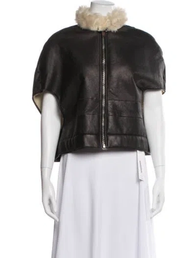 Pre-owned Rick Owens Lamb Fur Jacket In Brown