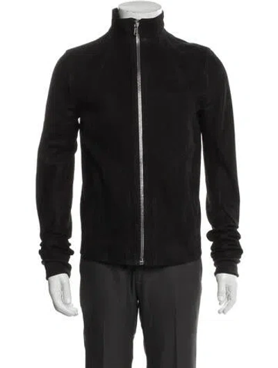 Pre-owned Rick Owens Lamb Leather Jacket In Black
