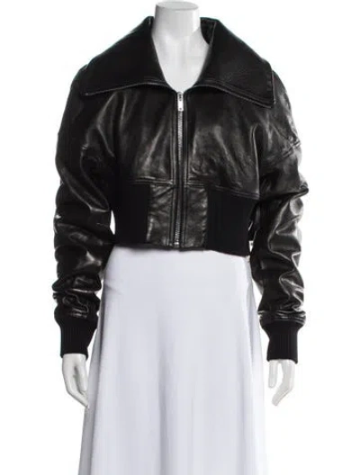Pre-owned Rick Owens Lamb Leather Jacket W/ Tags In Black