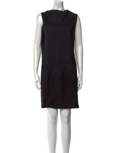Pre-owned Rick Owens Lamb Leather Mini Dress In Black