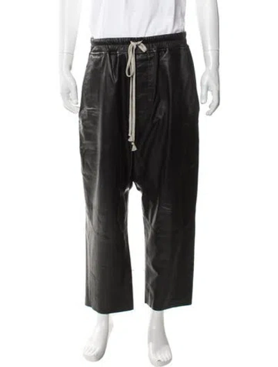Pre-owned Rick Owens Lamb Leather Pants In Black