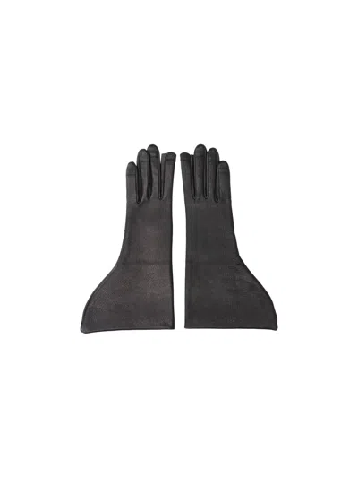 Rick Owens Lambskin Gloves In Black