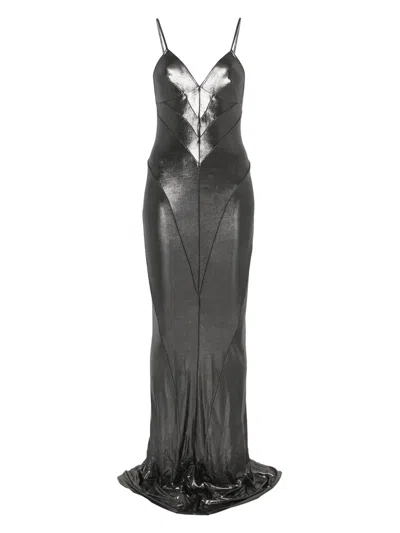 Rick Owens Lamé-effect Maxi Dress