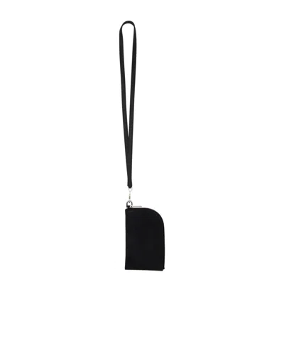 Rick Owens Lanyard Wallet In Black