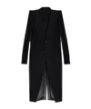 Rick Owens Womens Fogpocket Neue Notch-lapels Silk Coat Black In Black