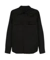 Rick Owens Wool Button-up Shirt In Black