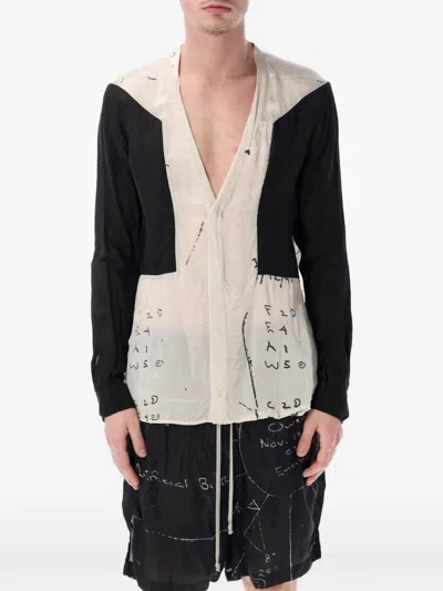 Rick Owens Larry Fogpocket Long-sleeve Shirt In Multi
