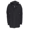 Rick Owens Larry Jumbo Parka Chained Goose Down Padded Puffer In Black
