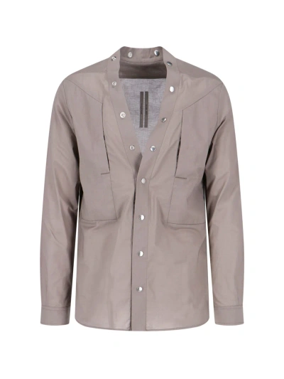 Rick Owens 'larry' Shirt In Taupe