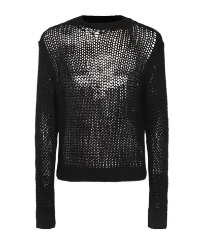 Rick Owens Las Palmas-knit Sweater In Black