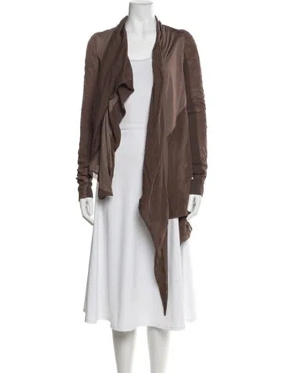 Pre-owned Rick Owens Late 2000's - Early 2010's Leather Jacket In Brown