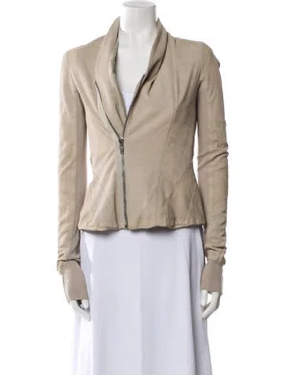 Pre-owned Rick Owens Late 2000's - Early 2010's Princess Biker Jacket In Neutral